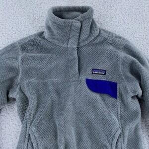 Patagonia Re-Tool Snap-T Fleece Pullover Sweater Womens Small Gray Jacket 25442